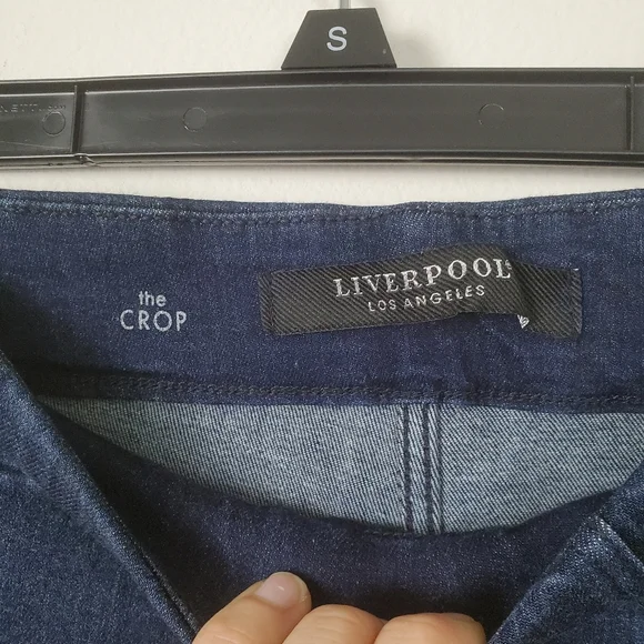 Liverpool Los Angeles Crop Jeans Women's Size 4 27 Dark Wash - Picture 5 of 13